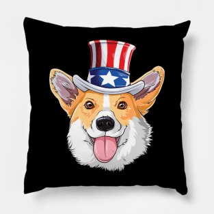 4th Of July Corgi Shirt Pillow