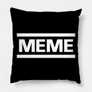 MEME Black Pillow