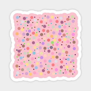 vibrant bright colorful polka dots pattern Magnet