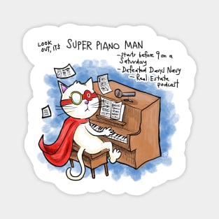 Dapper Cat - Super Piano Man Magnet