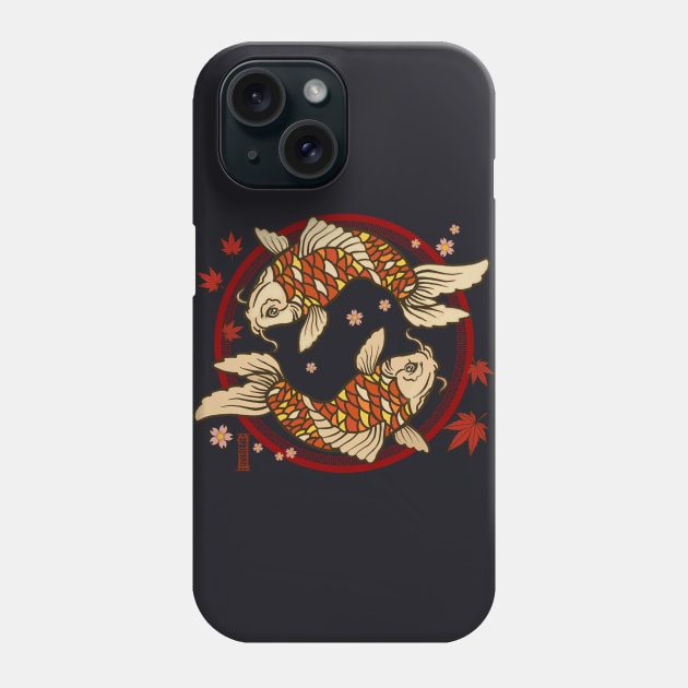 Koi Carp Japanese Traditional Art Phone Case by Mewzeek_T