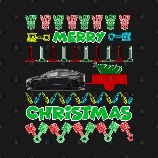 Merry chrismas, car guy, car enthusiast merry chrismas (Tesla) by CarEnthusast