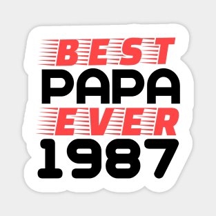 T-shirt Best papa 1987 Magnet