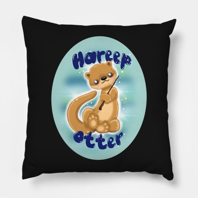 A magical otter Pillow by Manxcraft