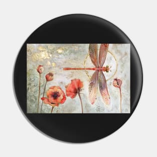 Red Jewel Damselfly Pin