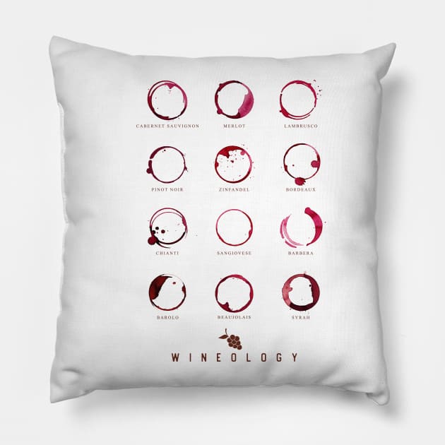 Red Wine Stains Pillow by Dennson Creative