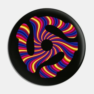 Psychodelic 60's Record Spindle Adapter - Acid Rock Pin