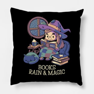 Books Rain & Magic // Spooky Halloween Fall Witch Pillow