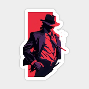 Music Icon - Red and Black - Pop Music Magnet