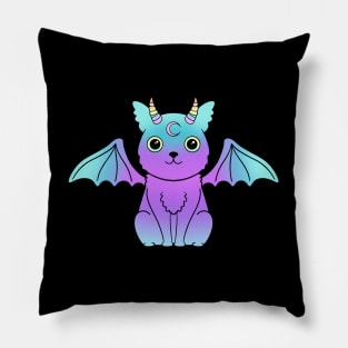 Kawaii Pastel Goth Cat Pillow