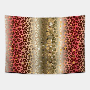 Colourful gradient unique flowers leopard stripes abstract modern 260 Pattern Tapestry