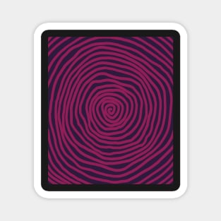 spiral pattern dark purple red halloween Magnet