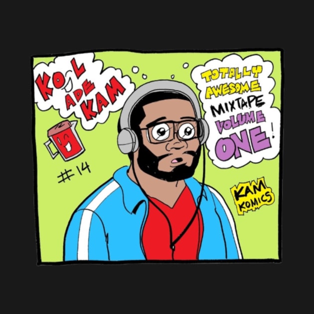 Totally Awesome mixtape vol.1 graphic Tee by Kam Komics 