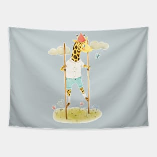 Giraffe on Stilts Tapestry