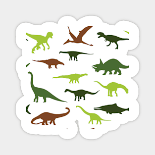 Green cute dinosauruses Magnet