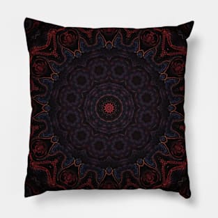 Orange Autumn Mandala Design Fall Pillow