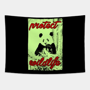 protect wildlife - panda Tapestry