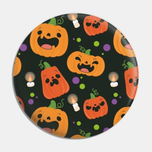 Jack O Lantern Pumpkin Candle Halloween Cute Fun Spooky Pin