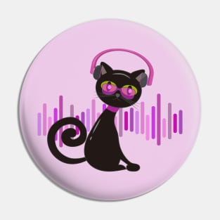Scratchy - The DJ cat Pin