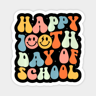 Retro Groovy 100 Days Happy 100Th Day Of School Teacher Kids Magnet