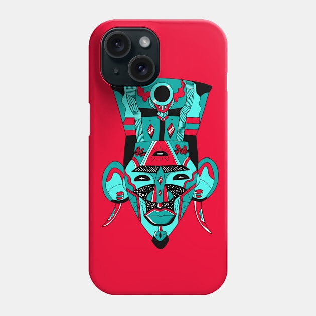 Turqred African Mask 6 Phone Case by kenallouis