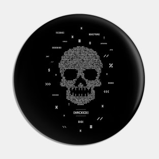 Hacked Skull Pin