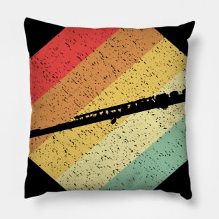 Retro Vintage 80s Flute Gift For Flutists Pillow