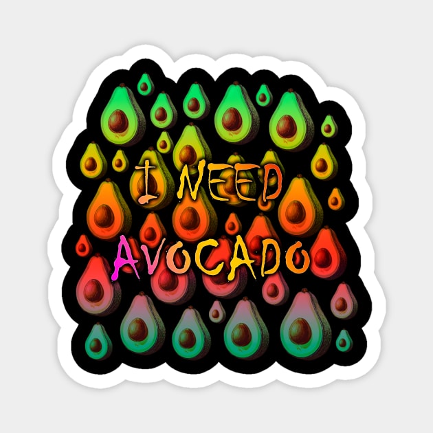 avocado popart Magnet by denpoolswag