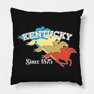 KENTUCKY HORSE RACE SINCE 1875 - HORSE RACE RETRO DESIGN Pillow