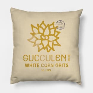 Succulent Grain Sack Pillow