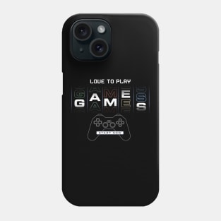 Love To Play Games Controller Gaming Vitage Gamer Phone Case