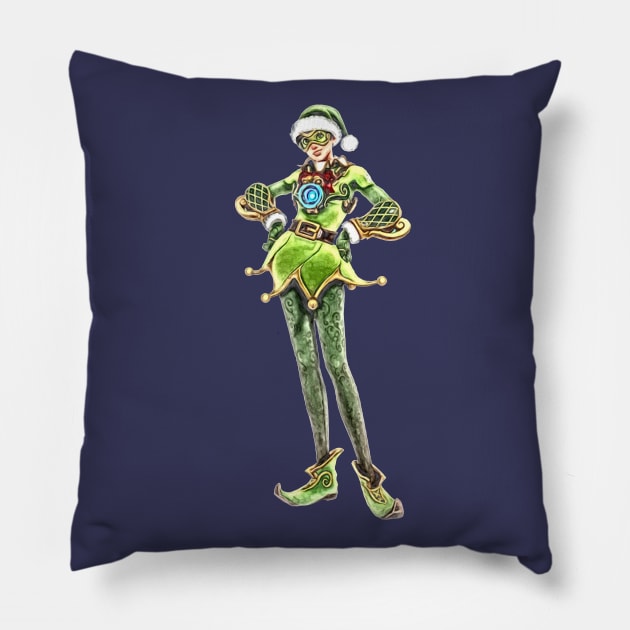 Overwatch Tracer Jingle Skin Pillow by Green_Shirts