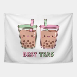 Cute Bubble Tea Best Teas Pun Tapestry