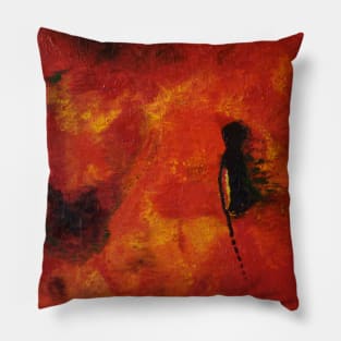 Red Abstract Pillow