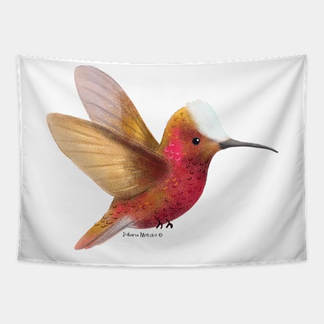 Snowcap Hummingbird Tapestry by julianamotzko