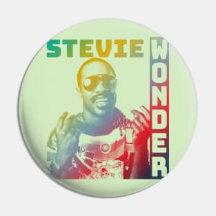 Stevie Wonder Graphite Pen Rainbow Colors Pin