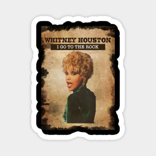 Vintage Old Paper 80s Style Whitney Houston Magnet