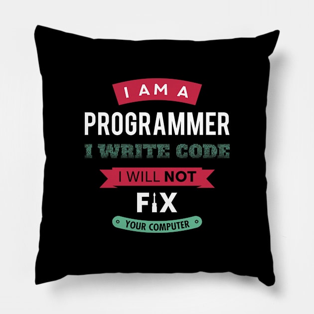 I am a programmer Pillow by Vilmos Varga