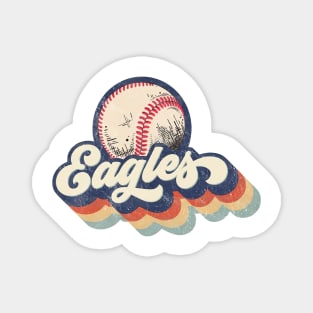 Retro Baseball Eagles Magnet