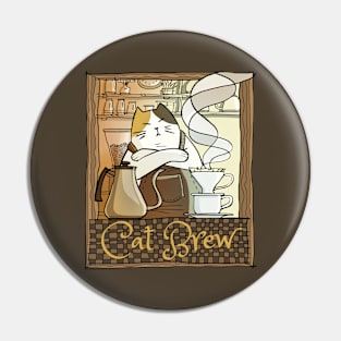 Cat Brew Pin