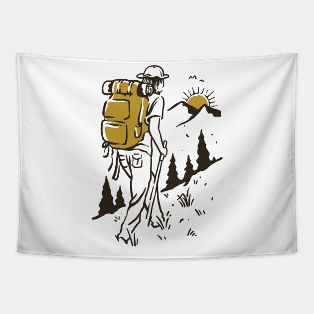 Hike Addiction Tapestry by quilimo