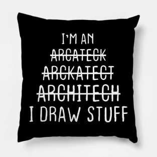 Future Architect designer student architecture designer girl Pillow