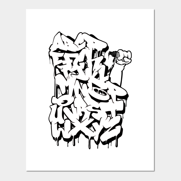 graffiti alphabet 6 black calligraffiti posters and art prints