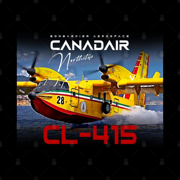 Canadair cl-415 Northstar firebomber Aircraft by aeroloversclothing