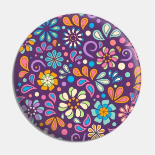 Retro Hippie Vintage Design Pin