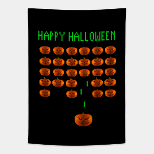 PUMPKIN INVADERS - Halloween Tapestry