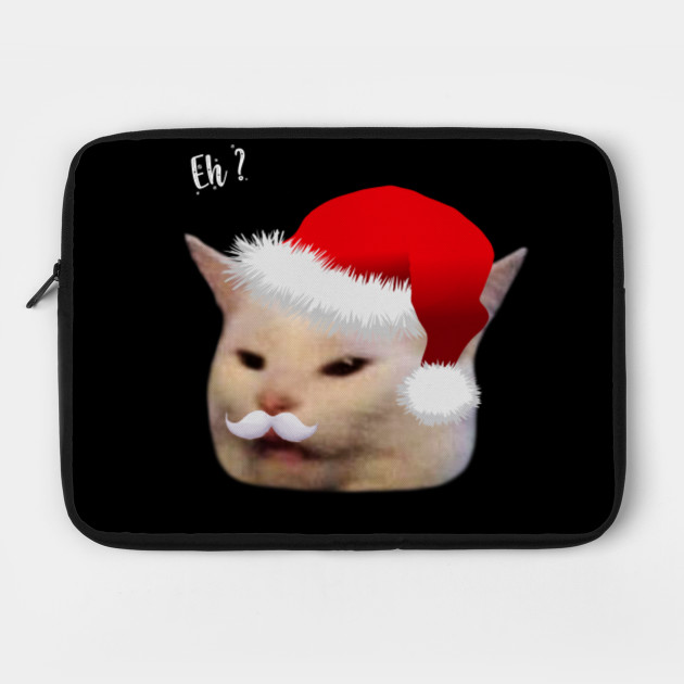 Smudge Le Chat Noel Table Chat Drole De Meme Smudge The Cat Laptop Sleeve Teepublic Uk