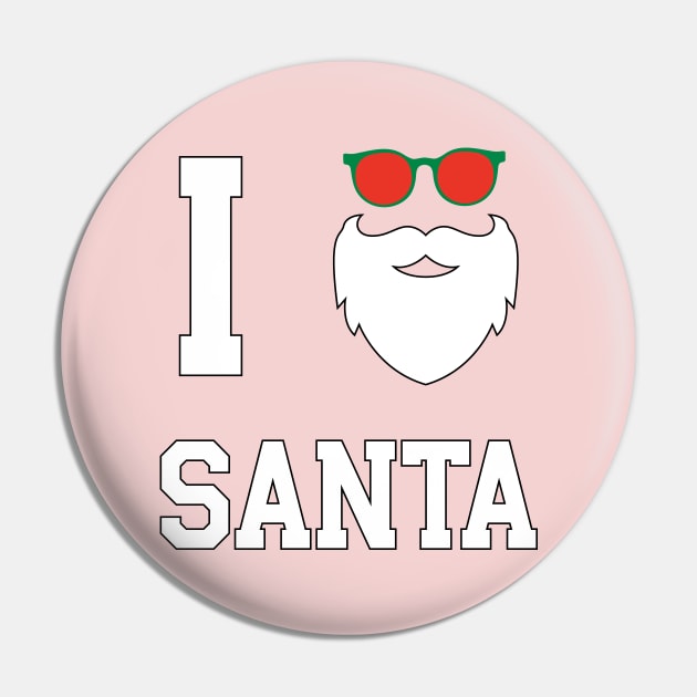 I love Santa Pin by MZeeDesigns