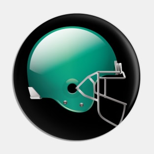 Original Football Helmet In Green Color Pin