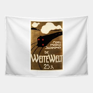 Weite West German Vintage Railway Travel Advertisement Tapestry